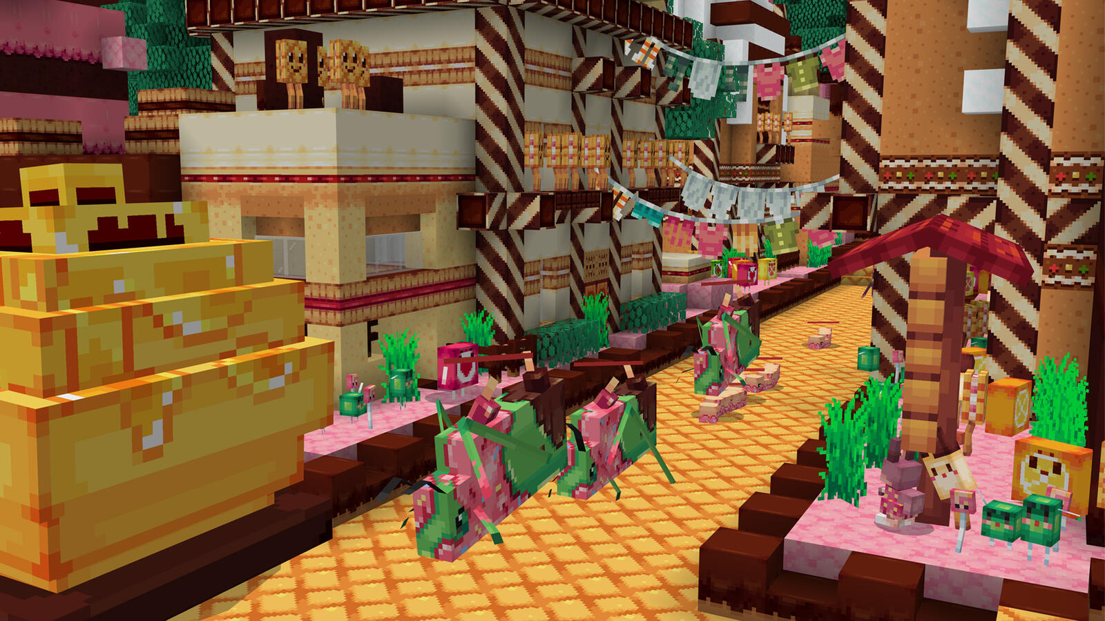 Grasshopper enemies attacking